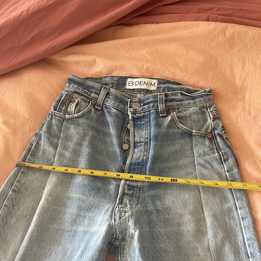 EB Denim Light Blue High-Rise Straight Jeans - Picture 7 of 8